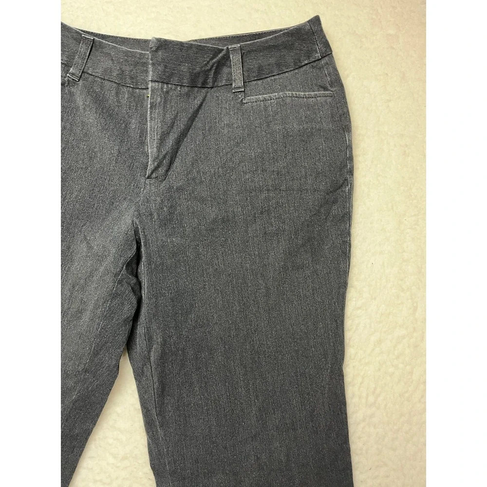 St Johns‎ Bay Pants Womens 8P Black Petite Stretch Denim Trouser Straight Leg